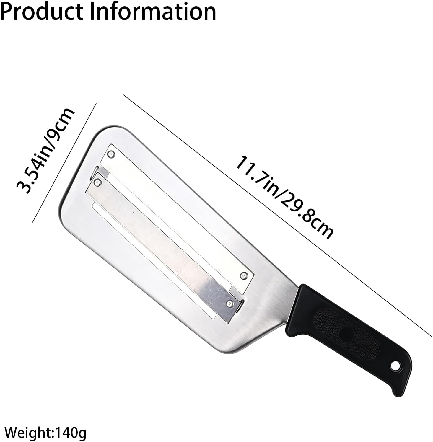 (2 Pack) Cabbage Shredder for Coleslaw,Stainless Steel Cabbage Slicer Shredder,Kitchen Lettuce Knife (Black and Red)