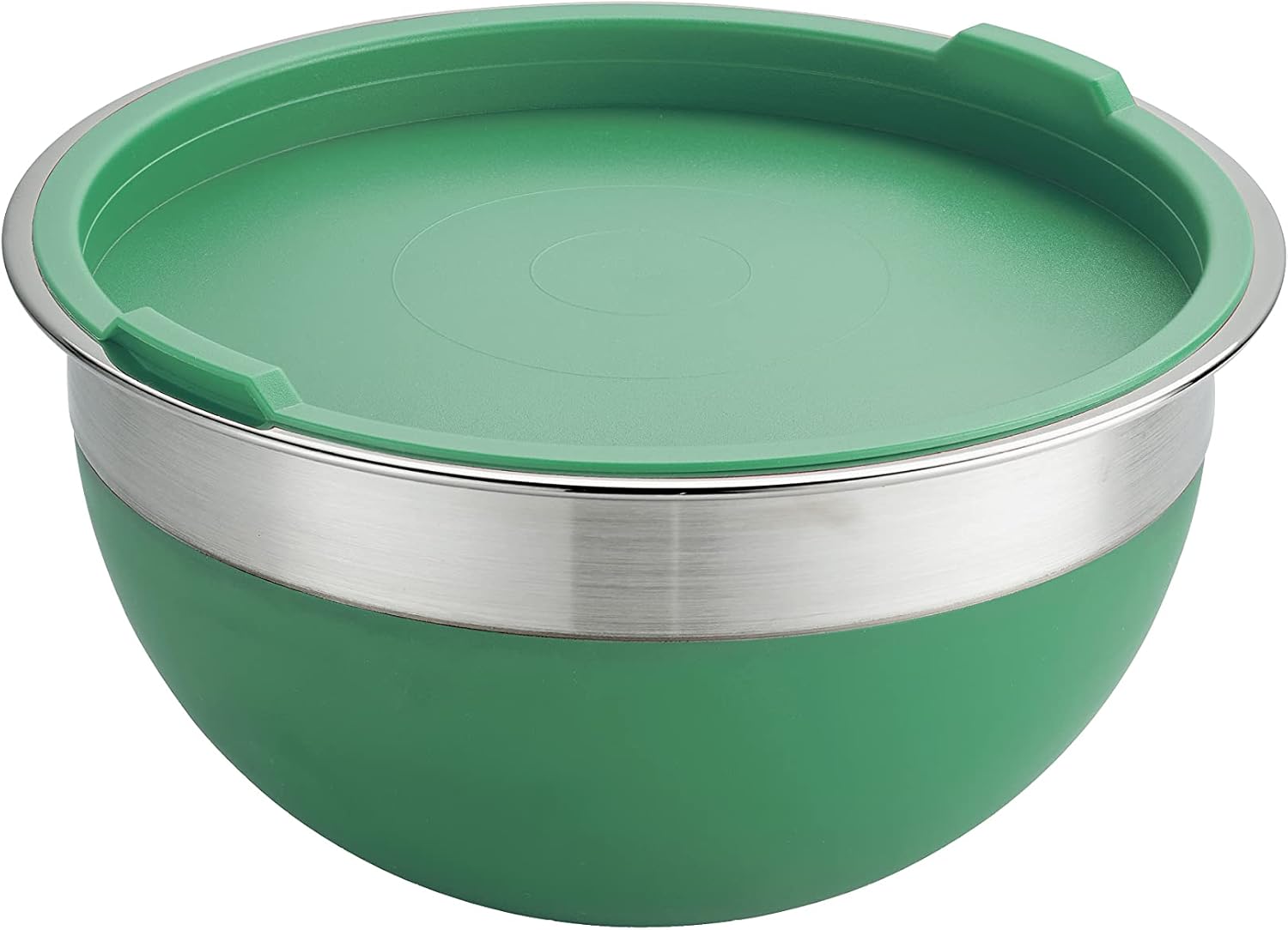10 Pc Covered Stainless Steel and Silicone Mixing Bowl Set | Mint Green