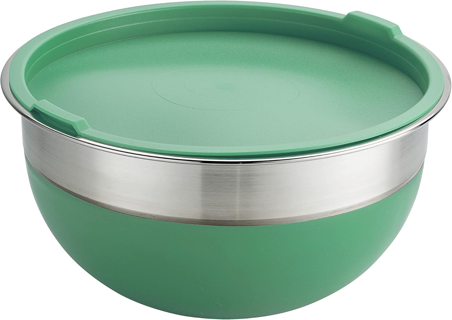 10 Pc Covered Stainless Steel and Silicone Mixing Bowl Set | Mint Green