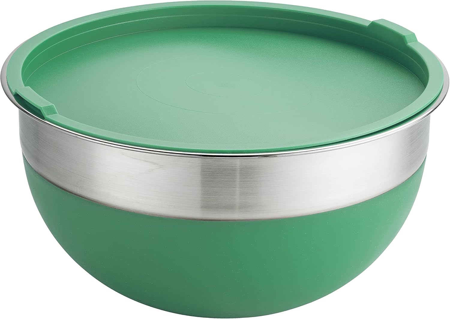 10 Pc Covered Stainless Steel and Silicone Mixing Bowl Set | Mint Green