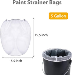 10 Pack Paint Strainer Bags 5 Gallon Paint Strainer Bags Filters Paint Filter Bags Fine Mesh with Elastic Drawstring for 5 Gallon Bucket Paint Strainer