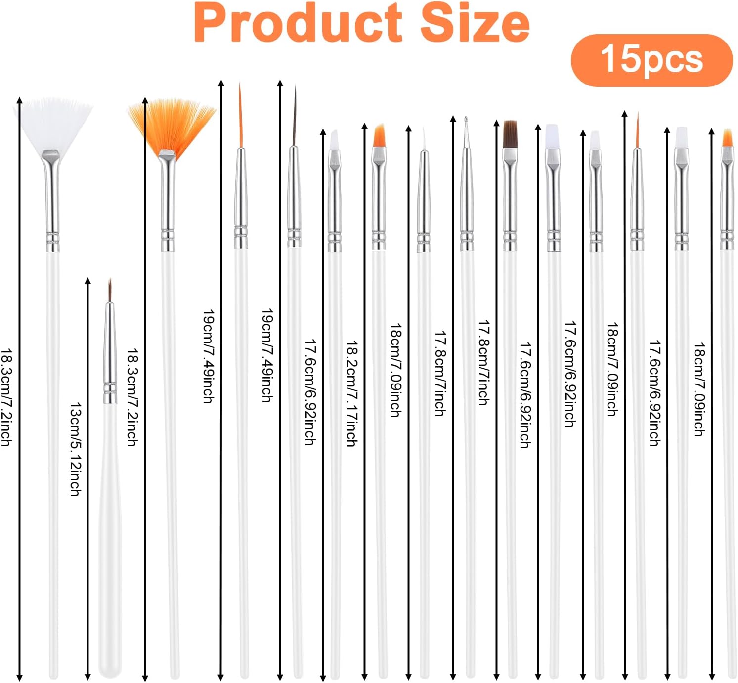 15 PCS Cake Decorating Brushes, Sugar Cookie Decorating Brushes Kit | Food Safe Basting Brush Multifunctional Decorative Baking Supplies Candy Icing Pastry Brush for Bakers(Black)