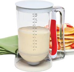 1013 Batter Dispenser Clear/Red, 4 cup