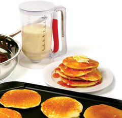 1013 Batter Dispenser Clear/Red, 4 cup