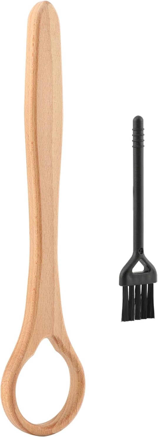 13" Wooden Danish Dough Whisk, Ergonomic Sourdough Whisk Dough Mixer Bread Whisking Tool for Bread, Pastry, Pizza & Baking, Sourdough Bread Baking Supplies(COLOR:Wood)