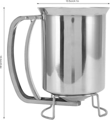 1000ml Stainless Steel Pancake Batter Dispenser, Handheld Stainless Steel Pancake Pourer for Baking Cupcakes Muffins Cooking Crepes, Waffles, Spout
