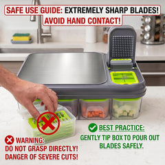 15-in-1 Vegetable Chopper & Slicer Set – Multifunctional Food Chopper with Container, Mandoline Slicer, Dicer, Grater, Peeler & Cleaning Tools – Kitchen Gadget for Onions, Carrots, Potatoes, Fruits