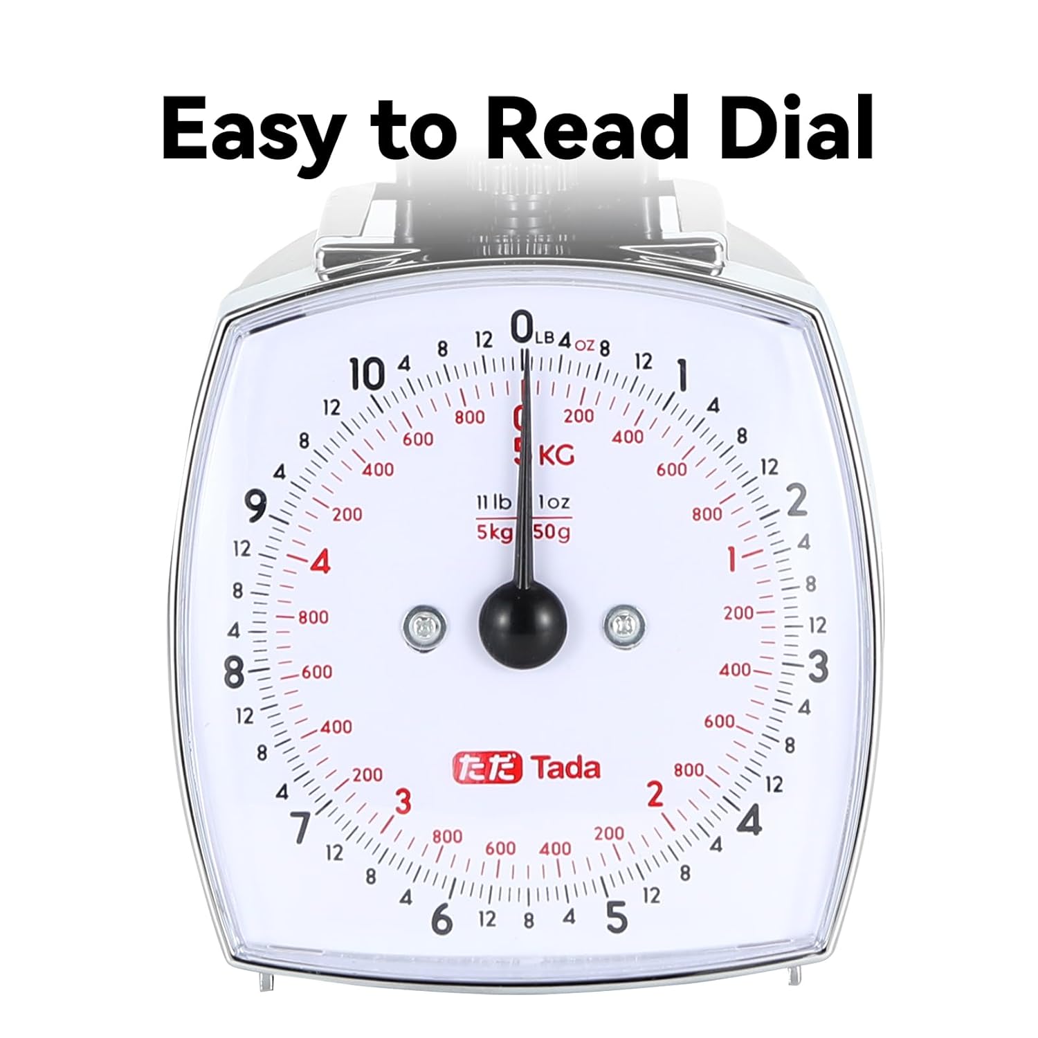 11lb Analog Food Scale Mechanical Dial Kitchen Scale | Removable Measuring Cup, Tare Function