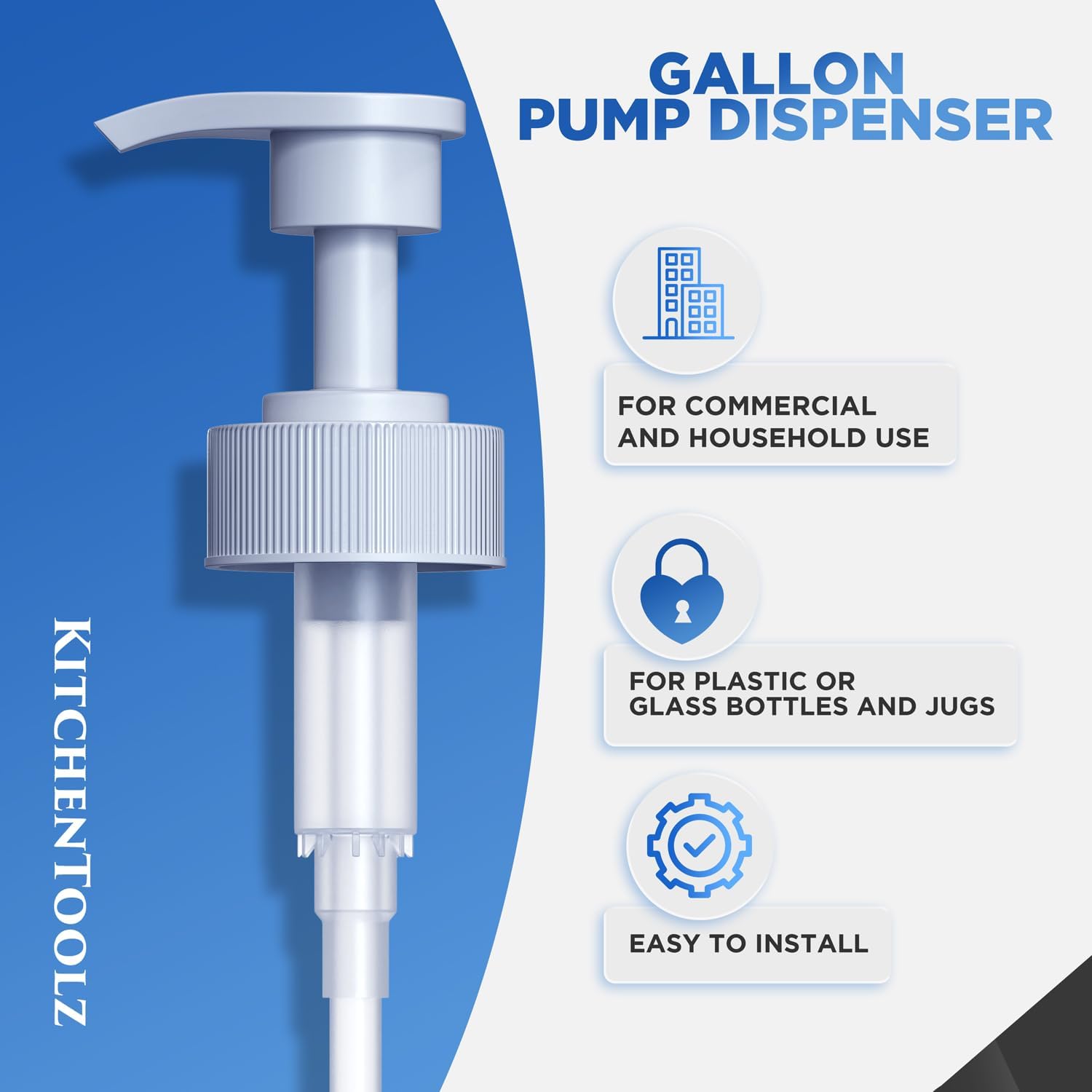 1-Gallon Plastic Jug with Pump Dispenser - Ideal for Epoxy Resin, Laundry Detergent, Liquid Soap, Snow Cone Syrup, Batter