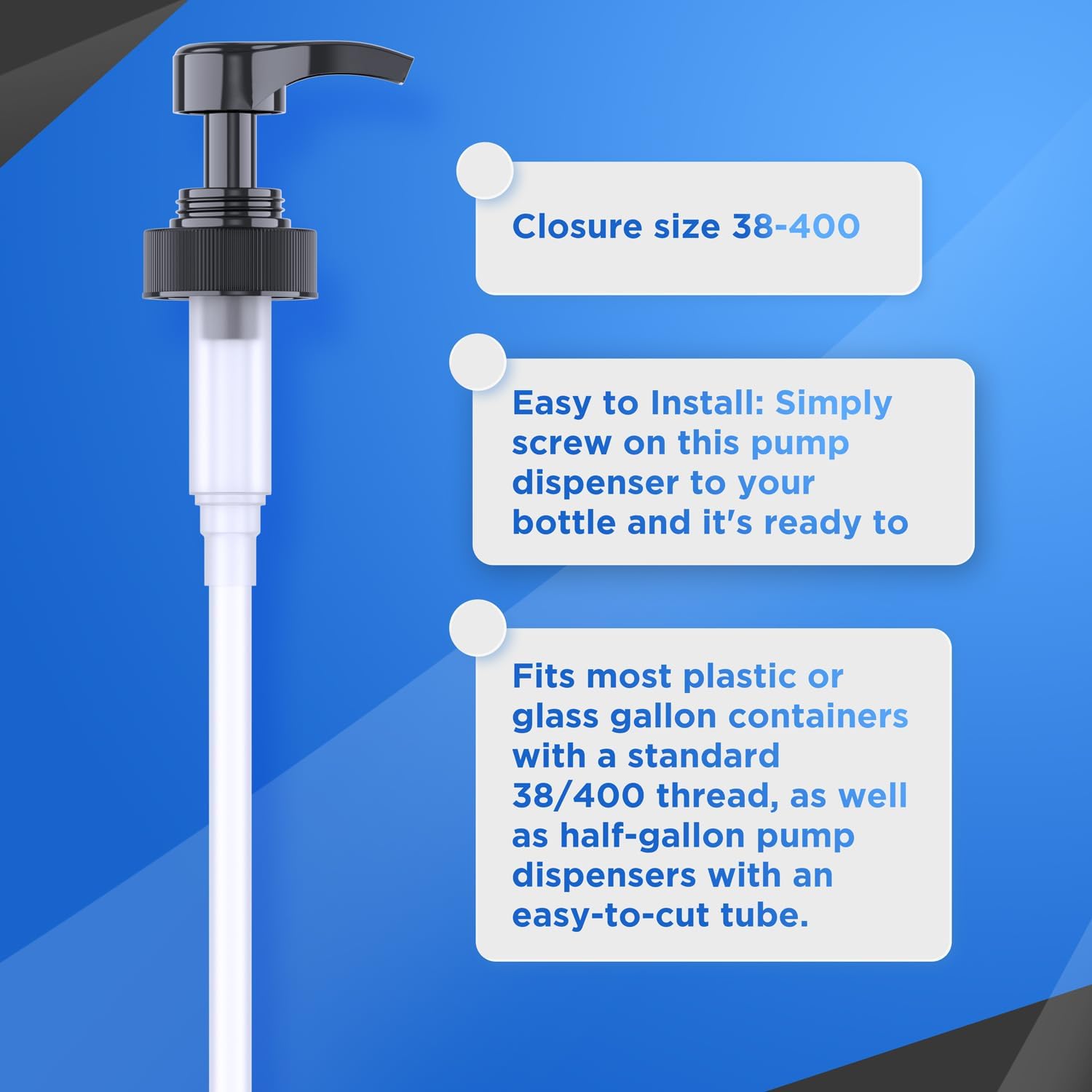 1-Gallon Plastic Jug with Pump Dispenser - Ideal for Epoxy Resin, Laundry Detergent, Liquid Soap, Snow Cone Syrup, Batter
