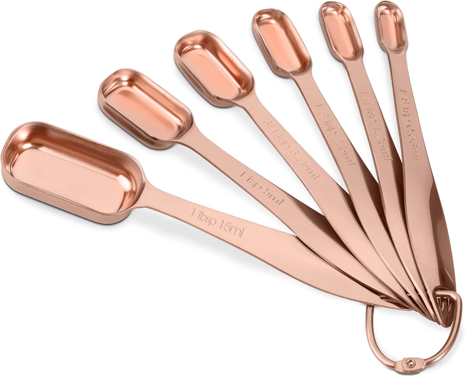 13-Piece Measuring Cups and Spoons Set, 18/8 Stainless Steel, Silver | Clearly Marked US and Metric Measurements, 7 Cups and 6 Spoons Nest for Dry and Wet Ingredients in Cooking and Baking