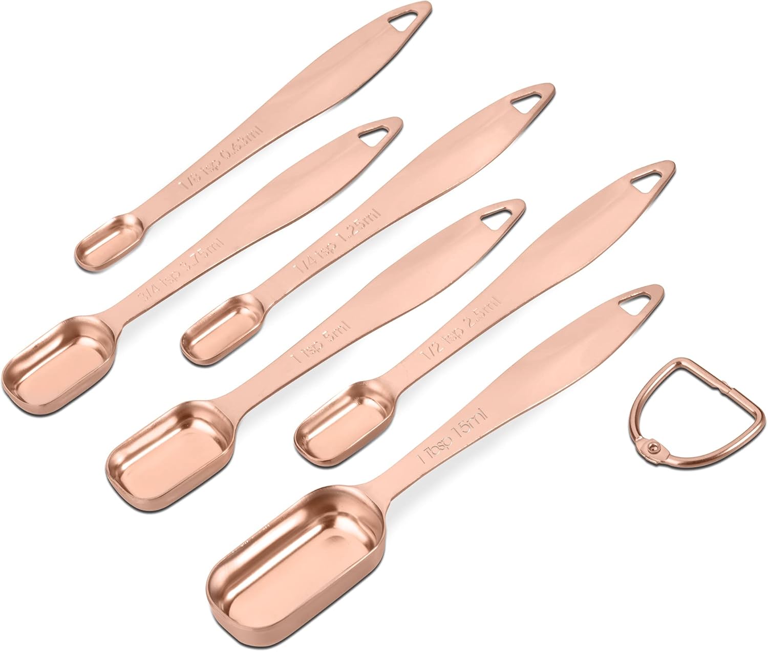 13-Piece Measuring Cups and Spoons Set, 18/8 Stainless Steel, Silver | Clearly Marked US and Metric Measurements, 7 Cups and 6 Spoons Nest for Dry and Wet Ingredients in Cooking and Baking