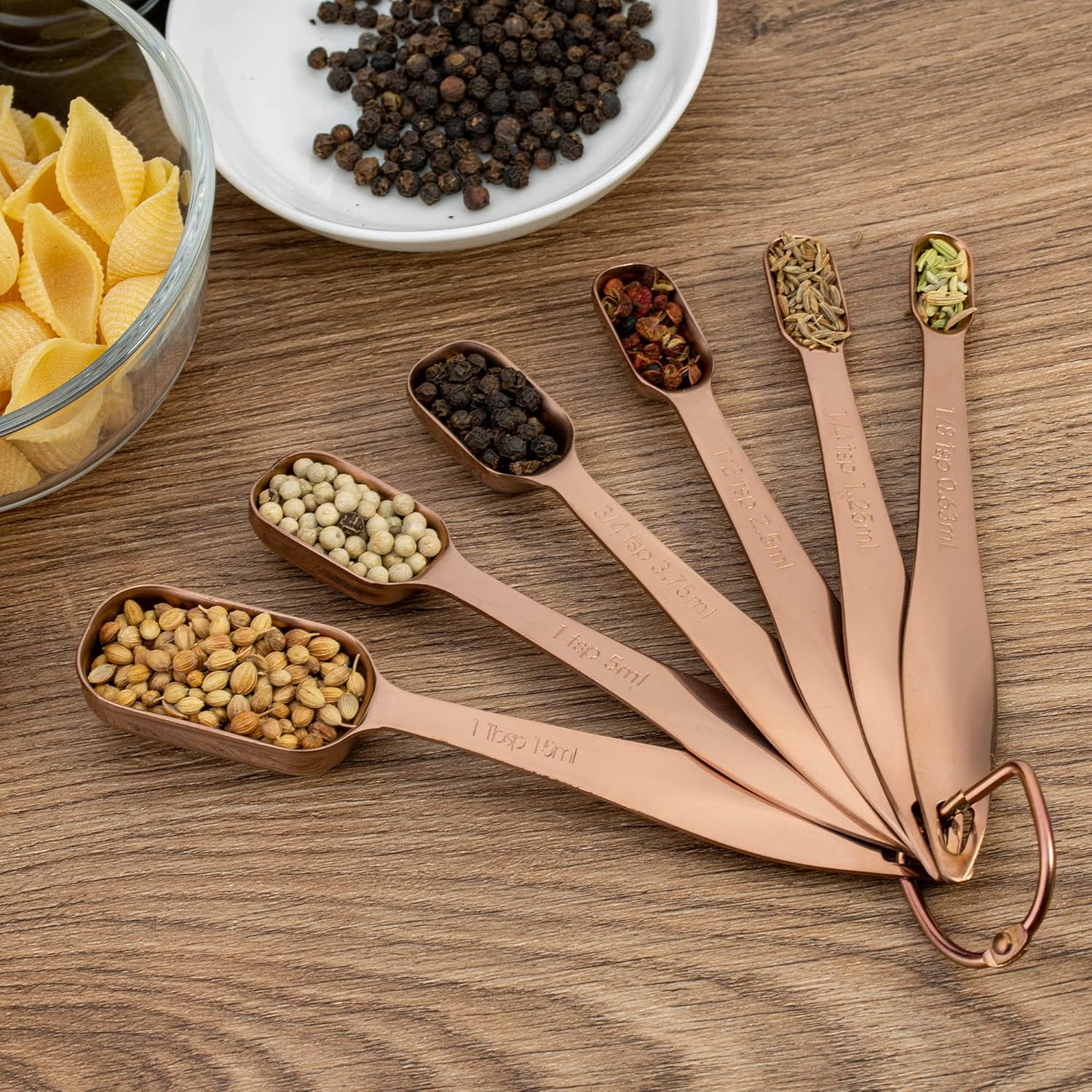 13-Piece Measuring Cups and Spoons Set, 18/8 Stainless Steel, Silver | Clearly Marked US and Metric Measurements, 7 Cups and 6 Spoons Nest for Dry and Wet Ingredients in Cooking and Baking
