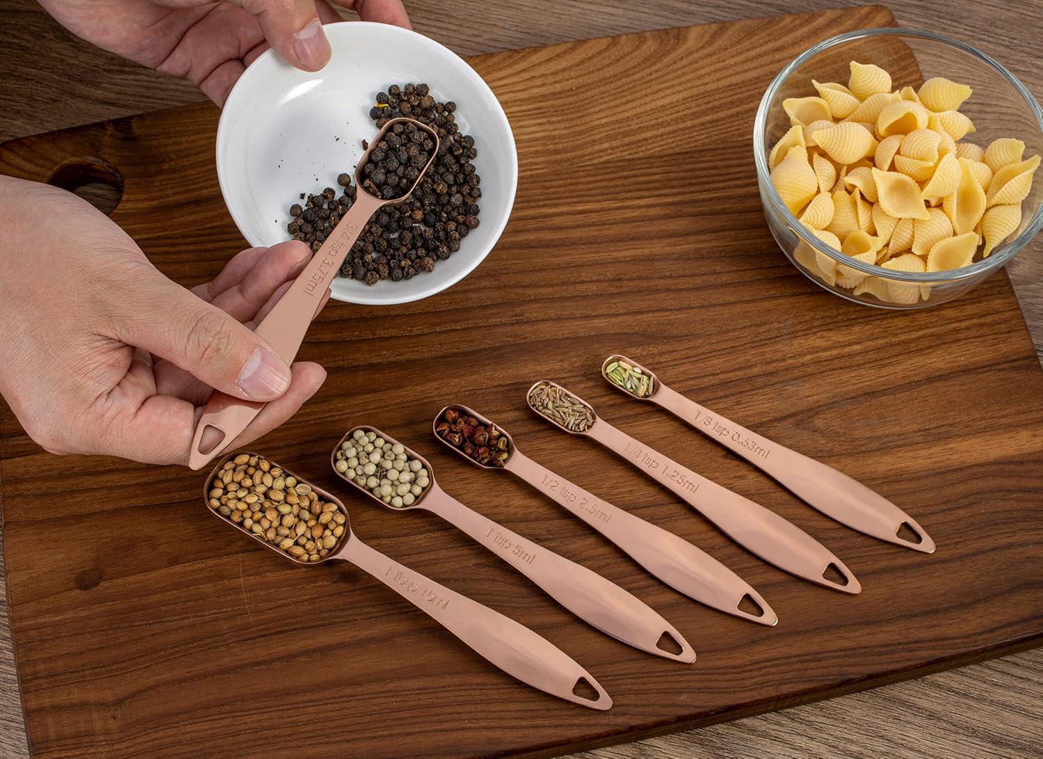13-Piece Measuring Cups and Spoons Set, 18/8 Stainless Steel, Silver | Clearly Marked US and Metric Measurements, 7 Cups and 6 Spoons Nest for Dry and Wet Ingredients in Cooking and Baking