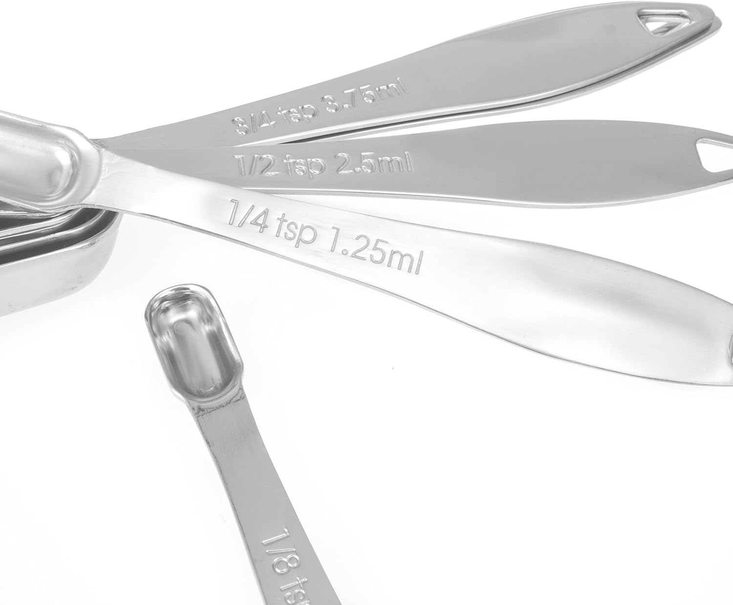 13-Piece Measuring Cups and Spoons Set, 18/8 Stainless Steel, Silver | Clearly Marked US and Metric Measurements, 7 Cups and 6 Spoons Nest for Dry and Wet Ingredients in Cooking and Baking