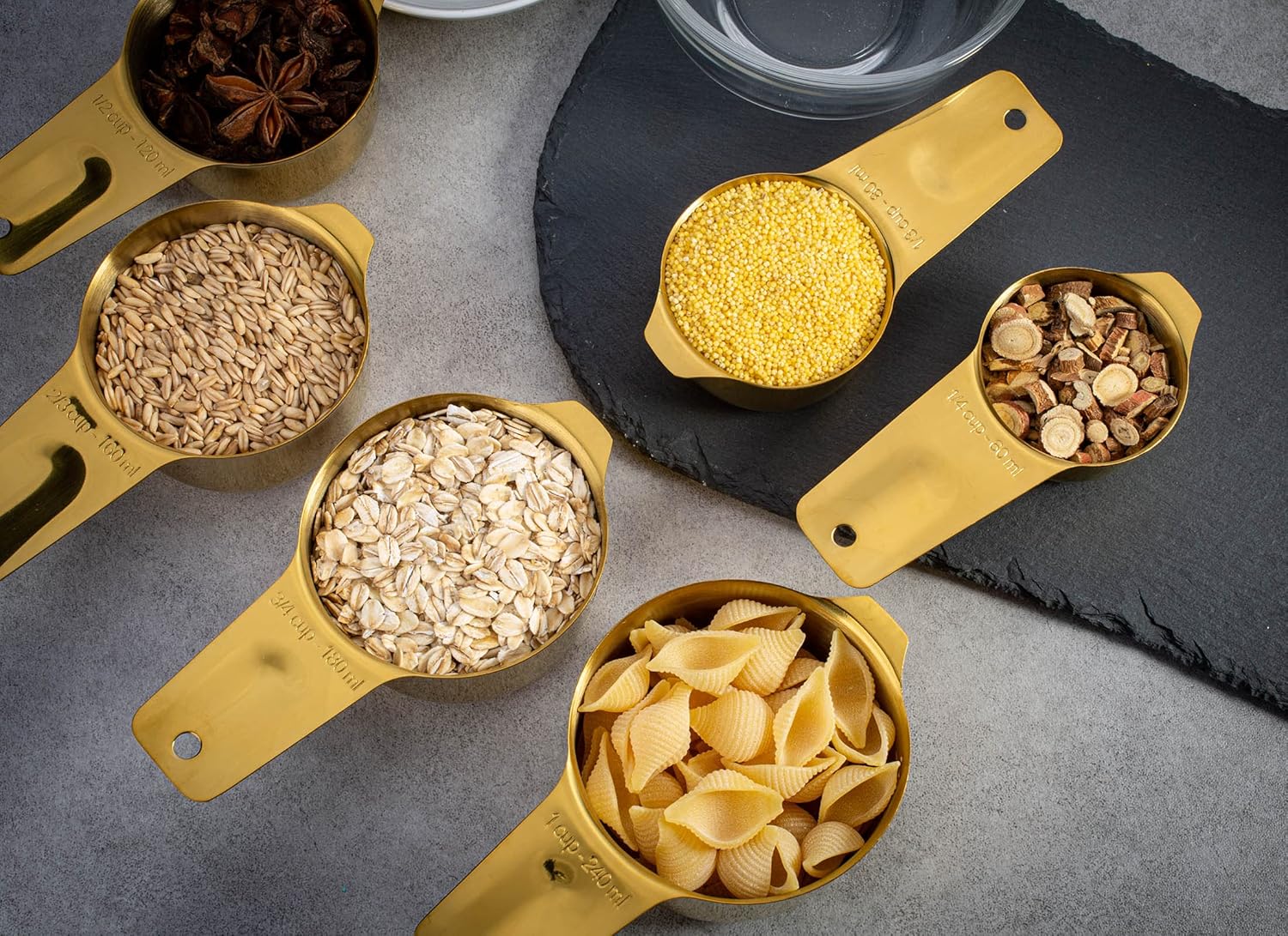 13-Piece Measuring Cups and Spoons Set, 18/8 Stainless Steel, Silver | Clearly Marked US and Metric Measurements, 7 Cups and 6 Spoons Nest for Dry and Wet Ingredients in Cooking and Baking