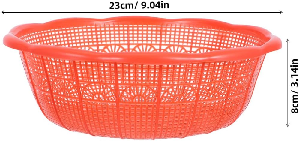 10-Pack Plastic Drain Basket 9.05-Inch Multi-Functional Kitchen Colander for Rice Washing and Vegetable Straining with Comfortable Grip
