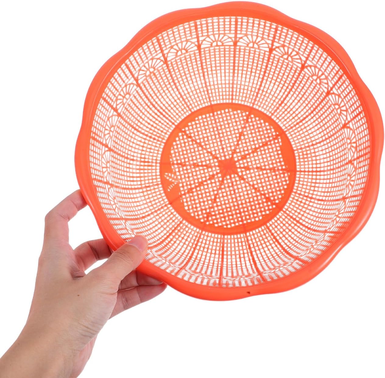 10-Pack Plastic Drain Basket 9.05-Inch Multi-Functional Kitchen Colander for Rice Washing and Vegetable Straining with Comfortable Grip