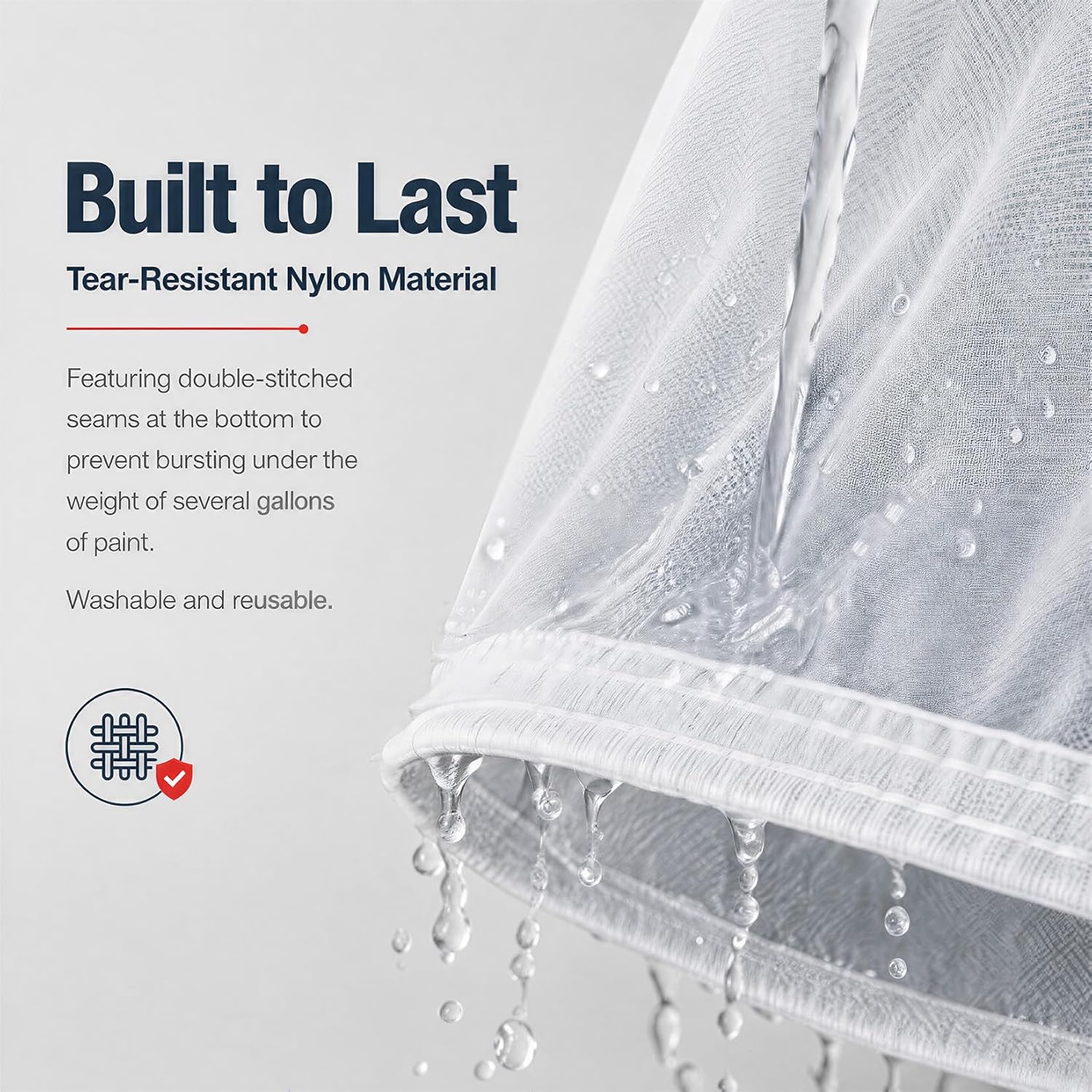 10pcs Paint Strainer Bag - 5 Gallon Paint Filter Mesh Strainer | Nylon Mesh Filter Bag with Elastic Drawstring Top Opening, for 5 Gallon Bucket, Fine Mesh Bag for Gardening, Plant Protection