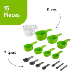 15 Piece Magnetic Measuring Set, BPA Free, Dishwasher Safe