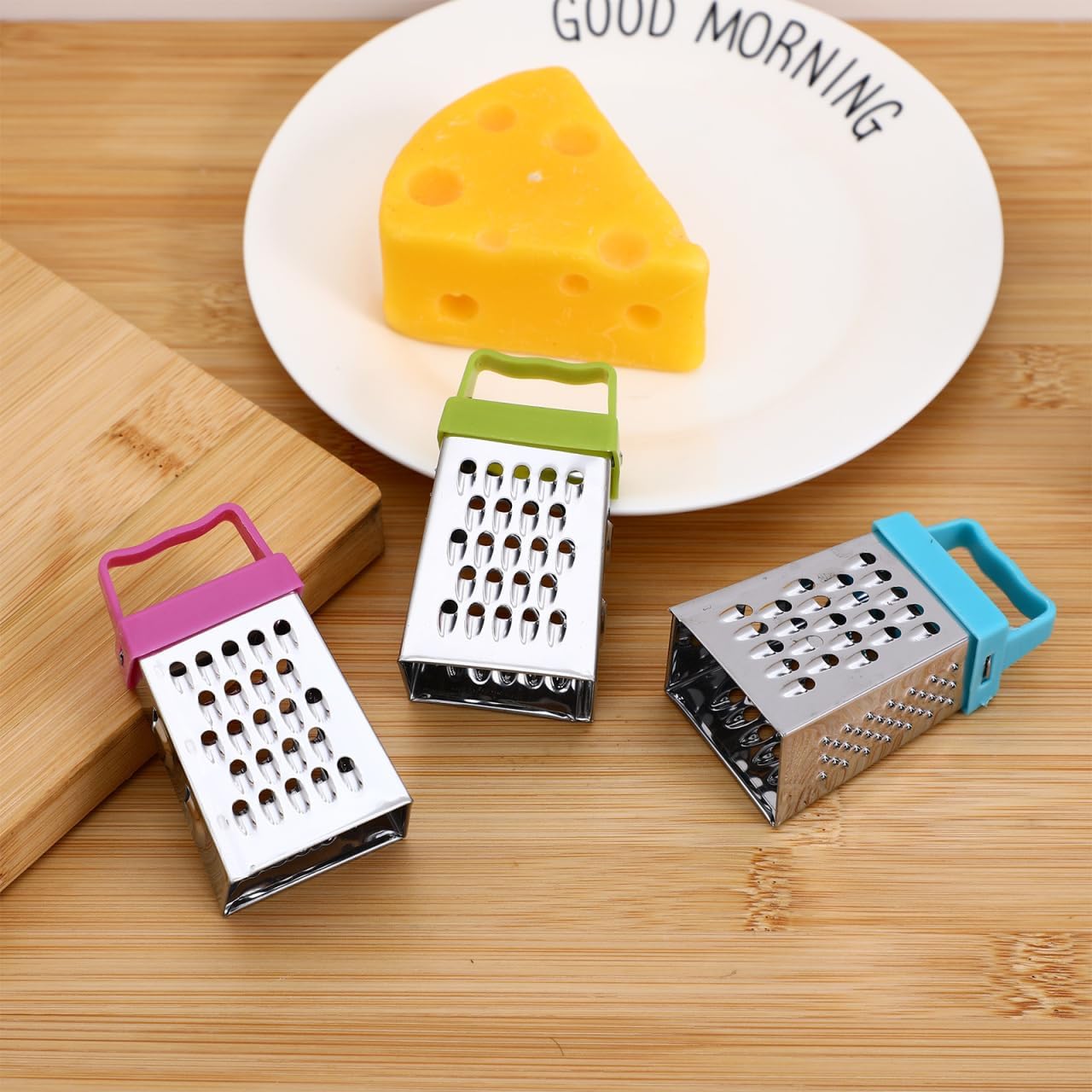 12 Pack Mini Cheese Grater Stainless Steel Box Grater with Handle Handheld Fruit and Vegetable Cutter Small Kitchen Gadget for Garlic Ginger and Cheese 2.63 X 1.45 X 4.25 in