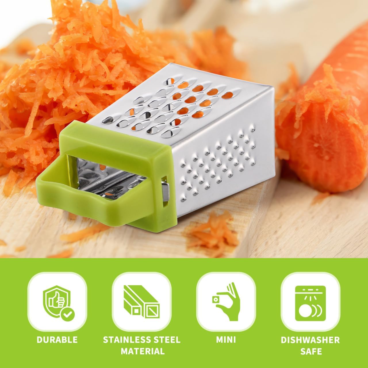 12 Pack Mini Cheese Grater Stainless Steel Box Grater with Handle Handheld Fruit and Vegetable Cutter Small Kitchen Gadget for Garlic Ginger and Cheese 2.63 X 1.45 X 4.25 in