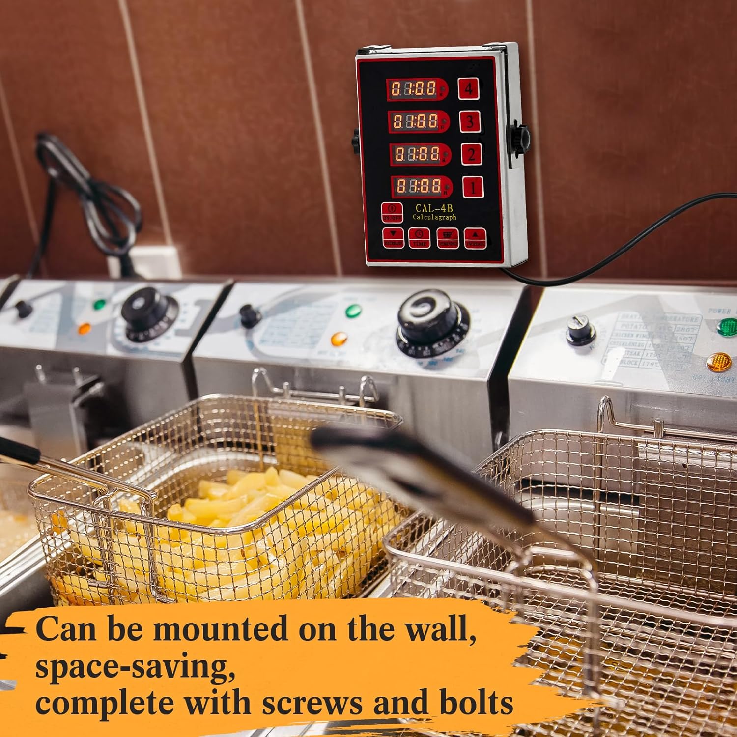 1 Pack 8 Channel Kitchen Timers for Cooking, Commercial Digital Kitchen Timer with Loud Alarm, Large LCD Display, Restaurant Fryer, Chef, Baking Supplies