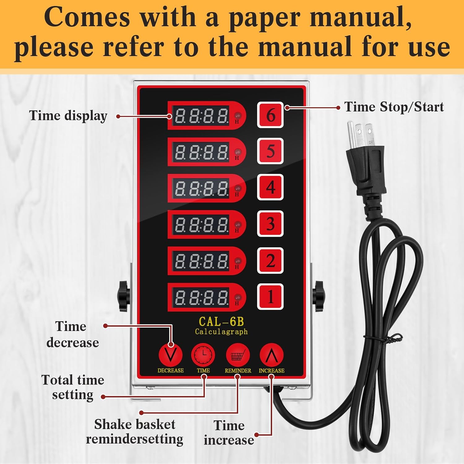 1 Pack 8 Channel Kitchen Timers for Cooking, Commercial Digital Kitchen Timer with Loud Alarm, Large LCD Display, Restaurant Fryer, Chef, Baking Supplies