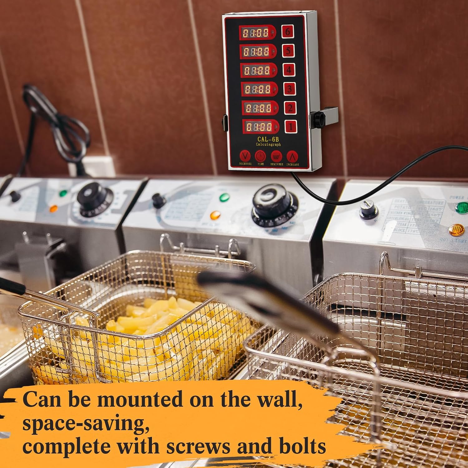 1 Pack 8 Channel Kitchen Timers for Cooking, Commercial Digital Kitchen Timer with Loud Alarm, Large LCD Display, Restaurant Fryer, Chef, Baking Supplies