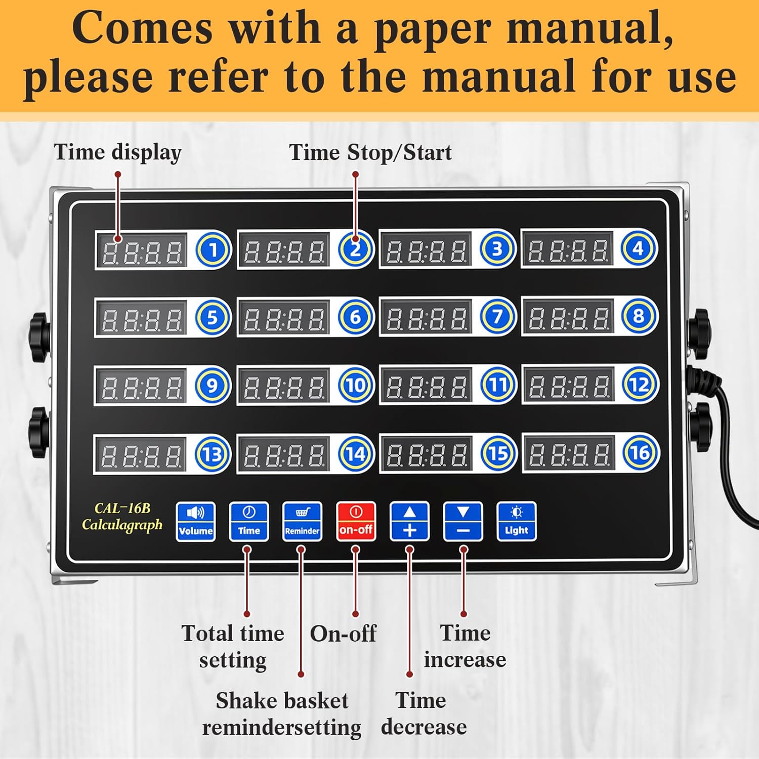 1 Pack 8 Channel Kitchen Timers for Cooking, Commercial Digital Kitchen Timer with Loud Alarm, Large LCD Display, Restaurant Fryer, Chef, Baking Supplies