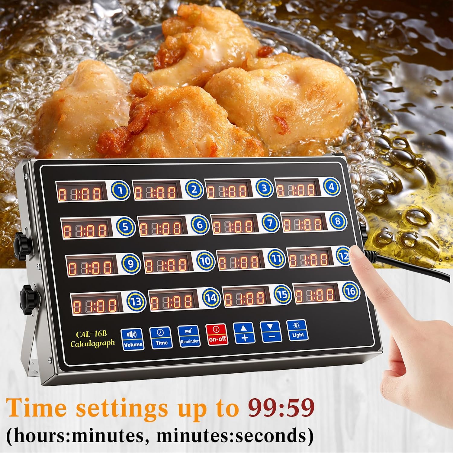 1 Pack 8 Channel Kitchen Timers for Cooking, Commercial Digital Kitchen Timer with Loud Alarm, Large LCD Display, Restaurant Fryer, Chef, Baking Supplies
