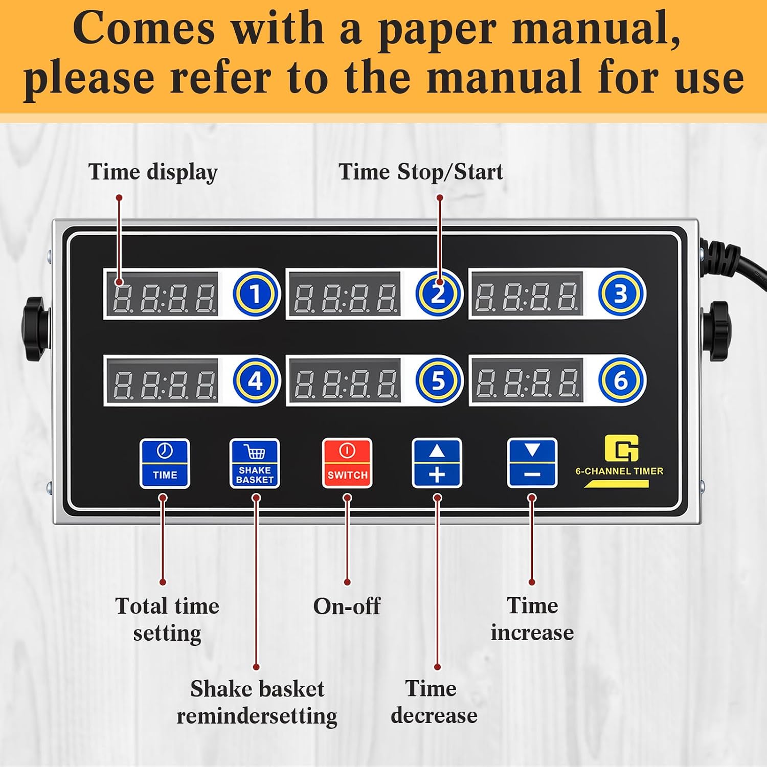 1 Pack 8 Channel Kitchen Timers for Cooking, Commercial Digital Kitchen Timer with Loud Alarm, Large LCD Display, Restaurant Fryer, Chef, Baking Supplies