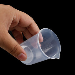 100ml/3.4oz Plastic Graduated Beaker, 3 Pack, Transparent | PP Material, Measuring Cup, Mixing Cup, For Kitchen Lab