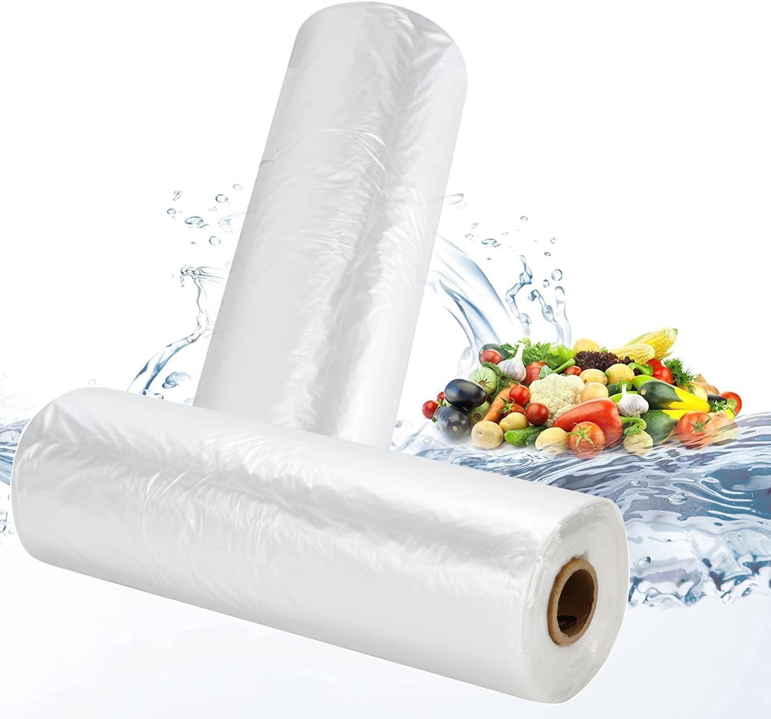 12x16 Plastic Produce Bags on a Roll - Clear Plastic Bags for Food, Vegetable, Fruits, Bread, Pet Bags and Grocery Clear Bag- 350 Bags/roll (1 Roll)