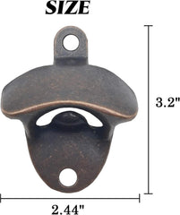 12PCS Wall Mounted Bottle Opener Vintage Beer Bottle Opener Suitable for Bars KTV Hotels Homes