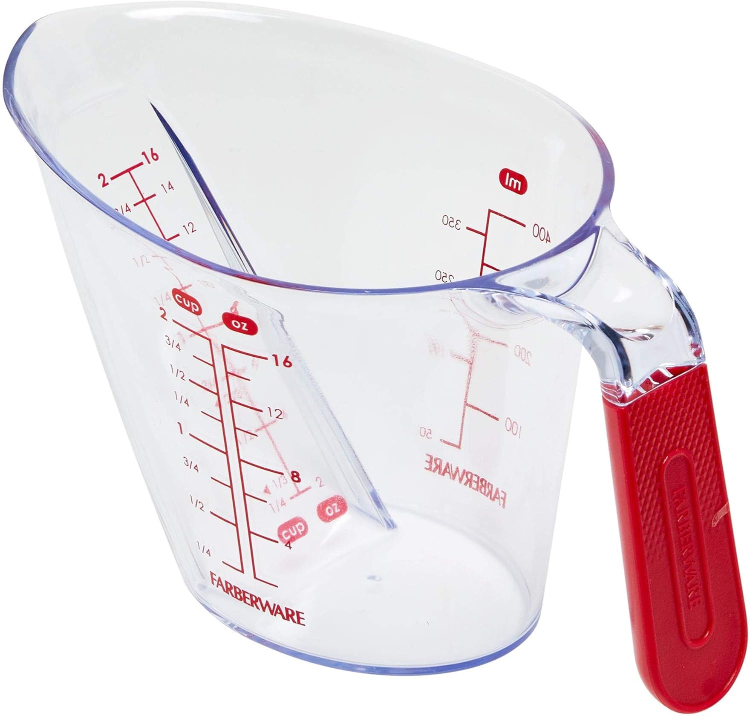 1 Cup Angled Measuring Cup, Easy-Read Markings for Precise Measuring, Dishwasher Safe Kitchen Tool for Baking and Cooking