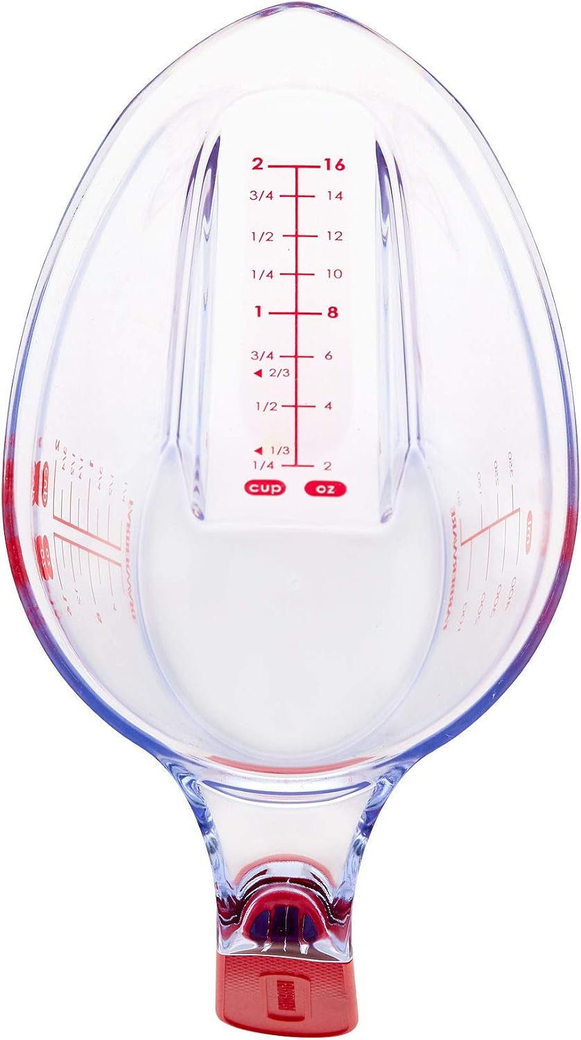 1 Cup Angled Measuring Cup, Easy-Read Markings for Precise Measuring, Dishwasher Safe Kitchen Tool for Baking and Cooking