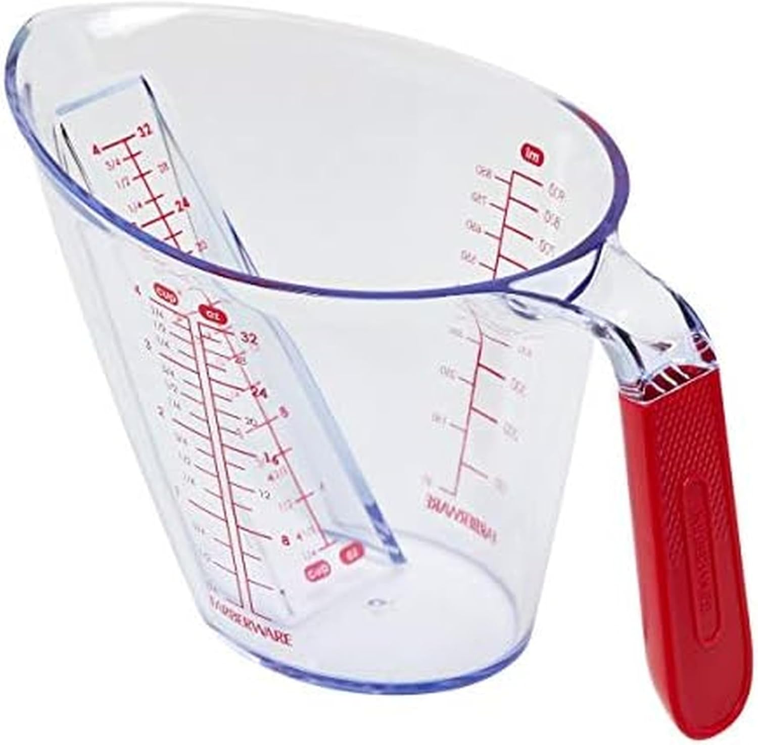 1 Cup Angled Measuring Cup, Easy-Read Markings for Precise Measuring, Dishwasher Safe Kitchen Tool for Baking and Cooking