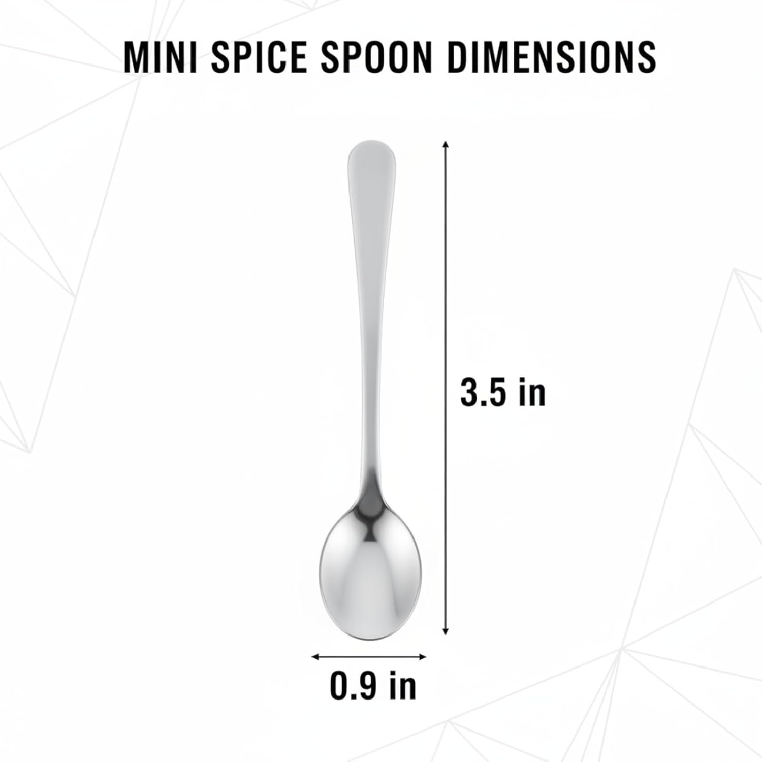 12 Pcs Mini Stainless Steel Spice Spoons, 3.5 Inch, Silver | Tiny Condiment Scoops for Salt, Sugar, Spices, Coffee, Honey, Tea & Seasoning Jars