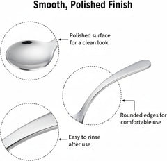 12 Pcs Mini Stainless Steel Spice Spoons, 3.5 Inch, Silver | Tiny Condiment Scoops for Salt, Sugar, Spices, Coffee, Honey, Tea & Seasoning Jars