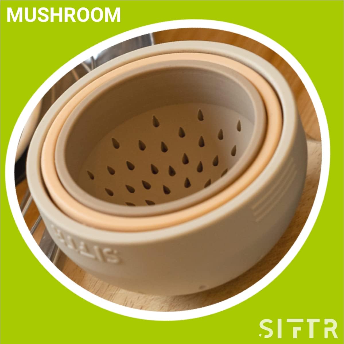 (PINK) Nesting Can Strainer Mini Colander Set - Space Saving Small Colanders and Strainers - Multi Use Kitchen Gadget - Silicone Can Strainer