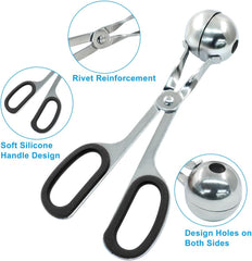 1.38" Meatball Maker, None-stick Meatball Scoop Ball Maker, Stainless Steel Meat Baller Tongs, Cake Pop, Cookie Dough Scoop for Kitchen (Black)