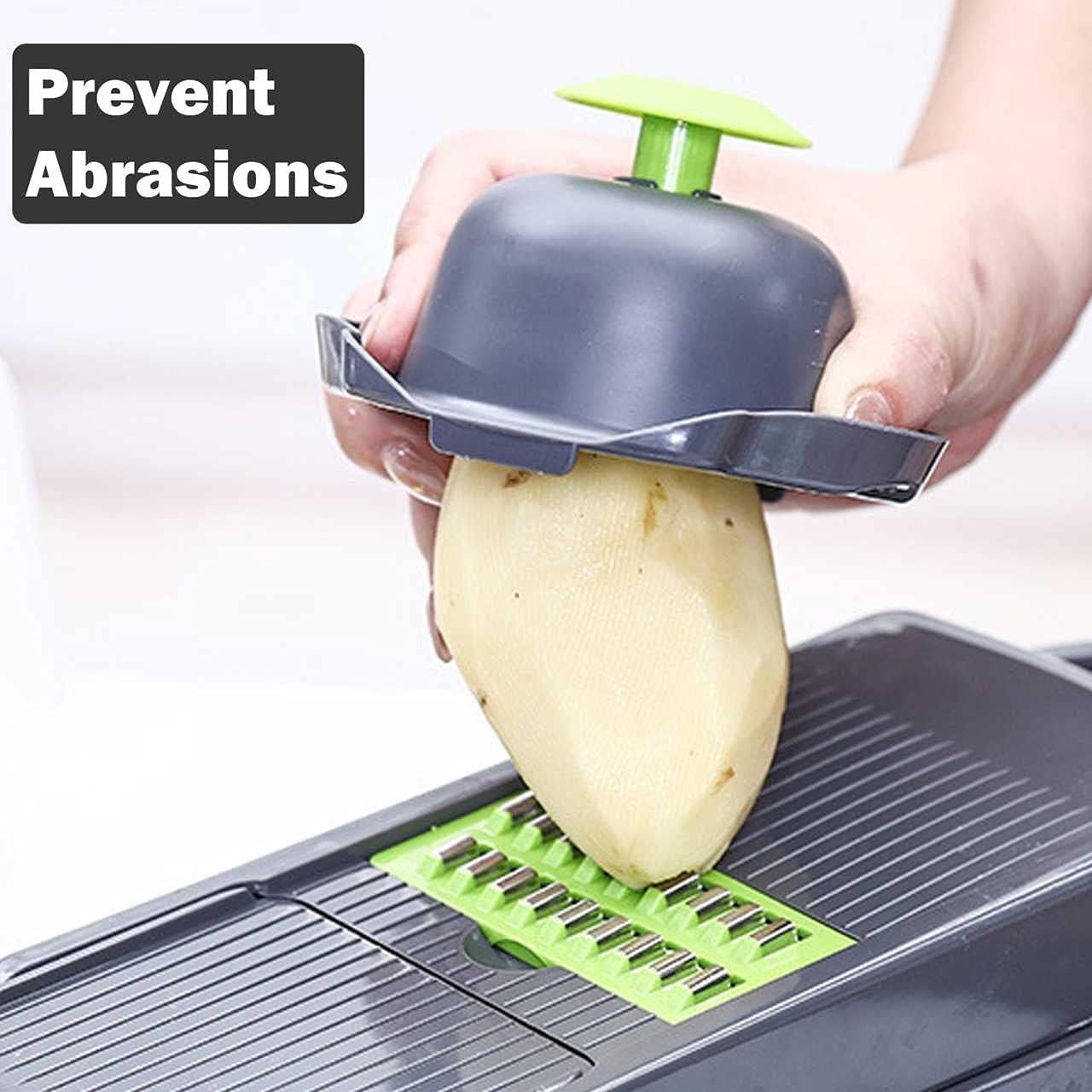 12 in 1 Pro Vegetable Chopper with Container, Multifunctional Veggie Chopper Dicer,Salad Chopper Box, Mandoline Slicer,Food Chopper with Sharp Blades, Easy to Clean