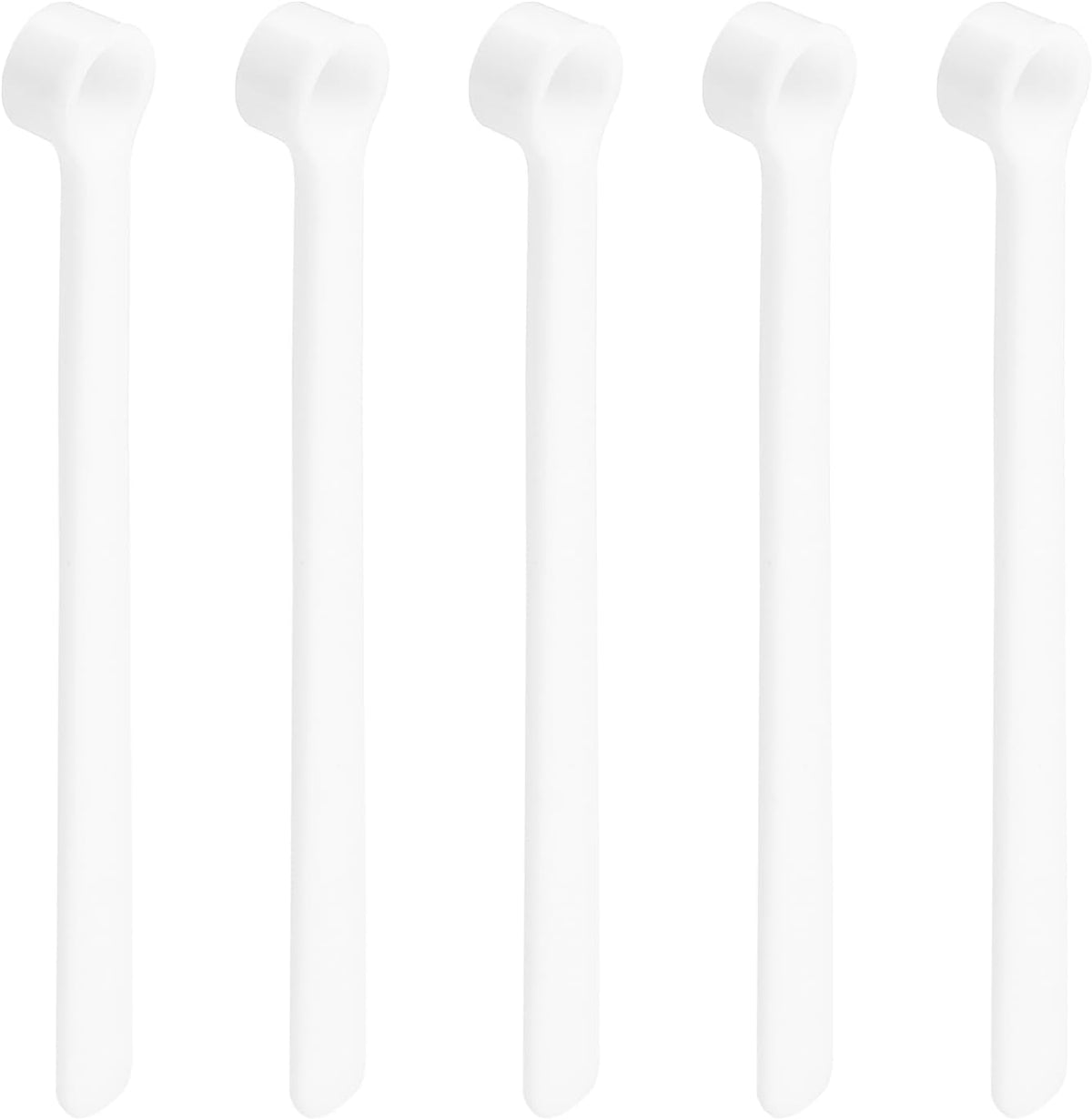10Pcs Teaspoon Micro Scoops 250 Milligram Mini Powder Scoops Mini Measuring Spoons for Measuring Cosmetics Powders Coffee, White