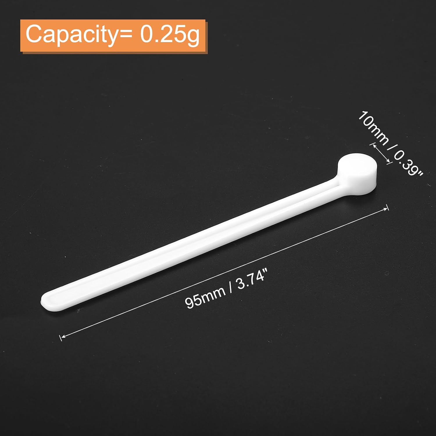 10Pcs Teaspoon Micro Scoops 250 Milligram Mini Powder Scoops Mini Measuring Spoons for Measuring Cosmetics Powders Coffee, White