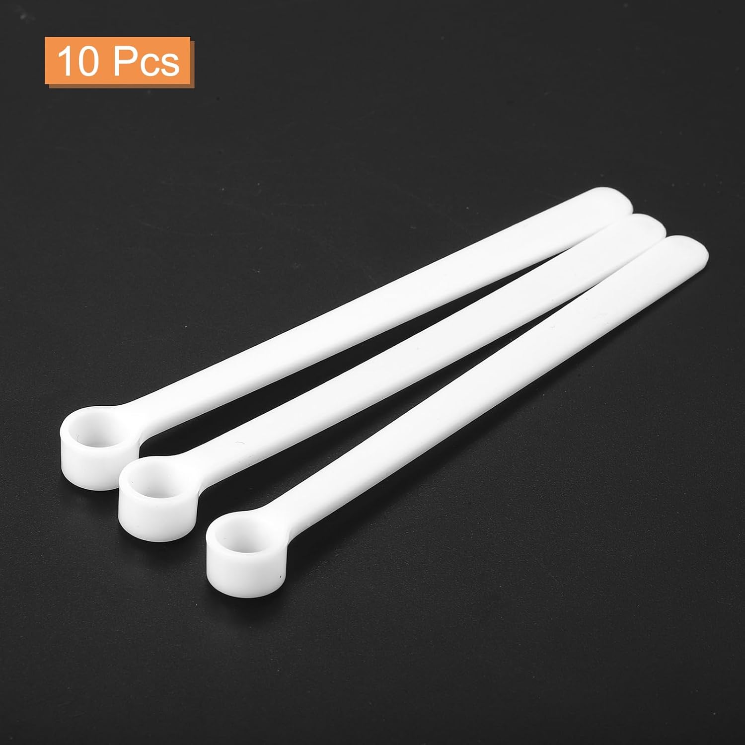 10Pcs Teaspoon Micro Scoops 250 Milligram Mini Powder Scoops Mini Measuring Spoons for Measuring Cosmetics Powders Coffee, White