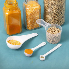 10Pcs Teaspoon Micro Scoops 250 Milligram Mini Powder Scoops Mini Measuring Spoons for Measuring Cosmetics Powders Coffee, White