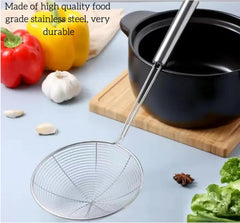 13.7-inch Spider Strainer Skimmer Stainless Steel Pasta Strainer Spoon for Cooking and Frying, Wire Skimmer Ladle Kitchen Utensils Fryer Scoop Spoon.