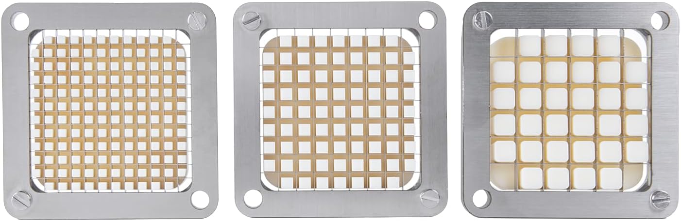 1/2" 1/4" 3/8" Multi-model universal Stainless Steel Replacement Chopper Blade & Pusher Block Set For Commercial Vegetable Cutter Dicer Strip Interchangeable Blade (3/8 inch)