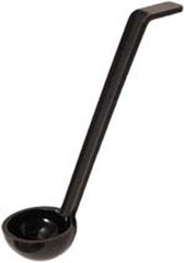 1 Ounce Serving Ladle 1 Hook Handle Portion Ladle - Dishwasher-Safe Reusable Black Plastic Gravy Ladle For Stirring Pouring And Serving